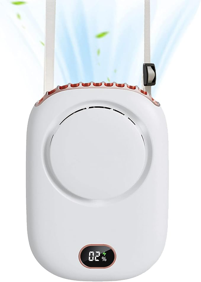Portable Neck Fan, Mini SmallPersonal Handheld Fan USB Rechargeable 3Speed