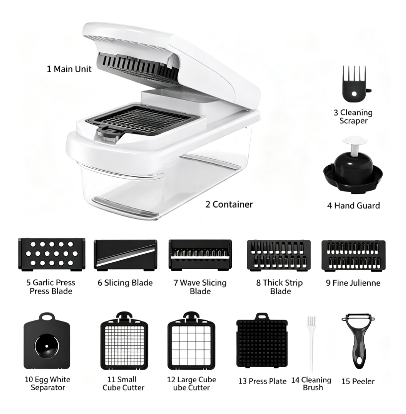 Multifunctional Food Chopper - Onion, Vegetable Slicer Dicer Cutter, Potato Cutter