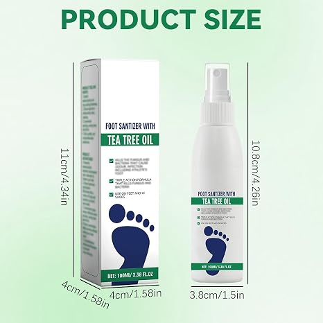 Foot Sanitizer Spray with Tea Tree Oil, Tea Tree Oil Spray for Foot and Nail Sanitizer(BUY MORE SAVE MORE)