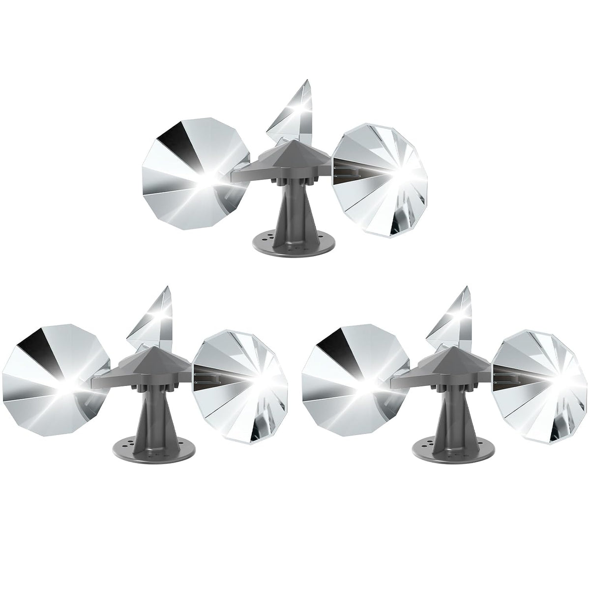 Bird Scare Reflective Device, Bird Reflector with Plastic Base for Outside