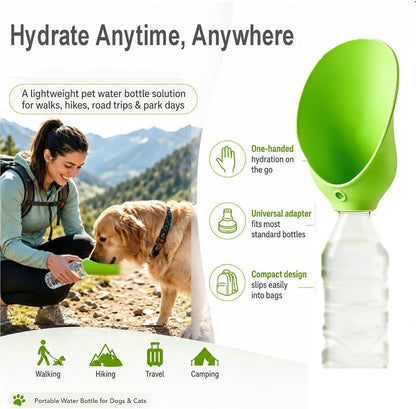 🐾Portable Dog Water Bottle Adapter, Leak-Proof Pet Water Drinking Spout
