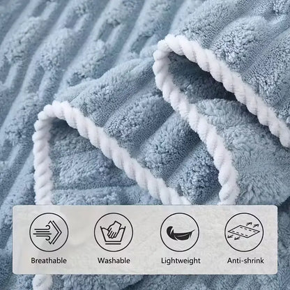 Pack of 4 Super Soft Woven Bath Towels - Quick-Drying Microfiber