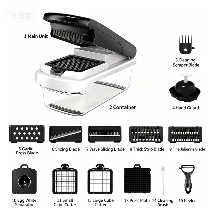 Multifunctional Food Chopper - Onion, Vegetable Slicer Dicer Cutter, Potato Cutter
