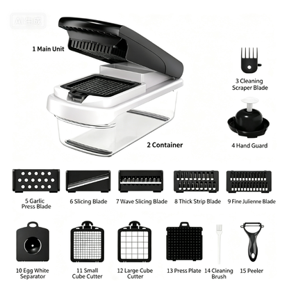 Multifunctional Food Chopper - Onion, Vegetable Slicer Dicer Cutter, Potato Cutter