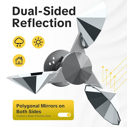 Bird Scare Reflective Device, Bird Reflector with Plastic Base for Outside