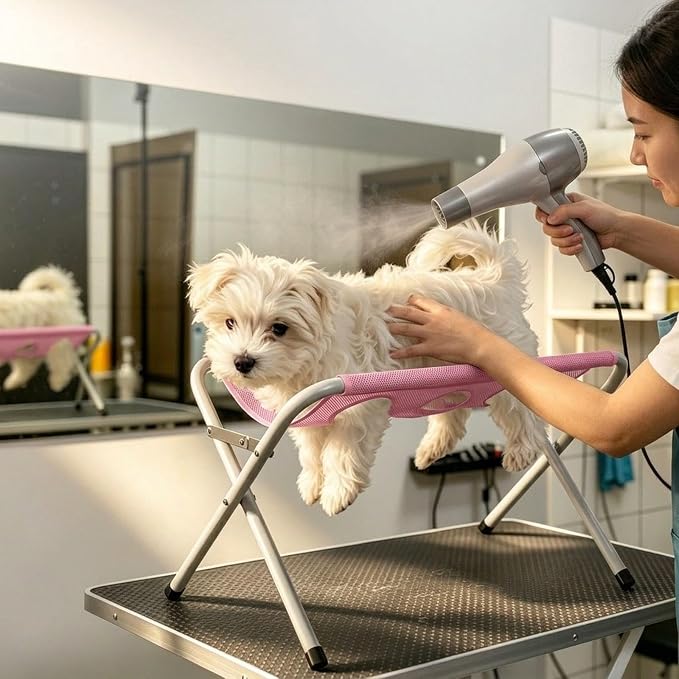 Rectangular Pet Grooming Stand ,Quick-Dry Foldable Bath Stand