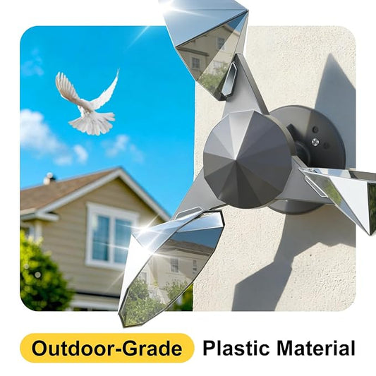 Bird Scare Reflective Device, Bird Reflector with Plastic Base for Outside