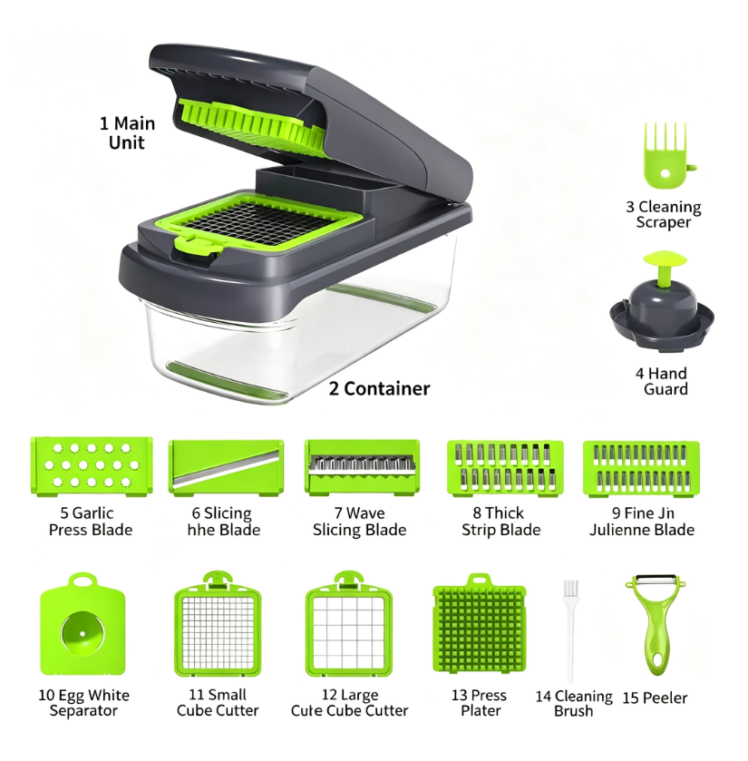 Multifunctional Food Chopper - Onion, Vegetable Slicer Dicer Cutter, Potato Cutter