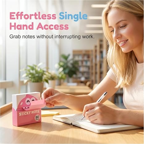 Glitter Sticky Notes, 3x3 Inch Transparent Pull Out Sticky Notes| Clear Translucent Self-Adhesive Sticky Notes for Back to School & Office Supplies