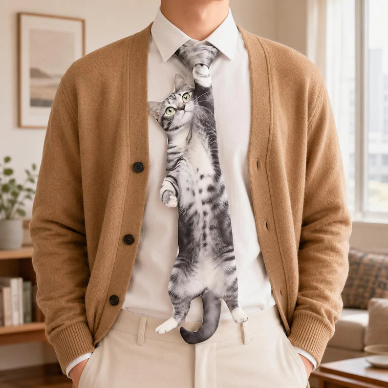 Men's Cat Patterned Ties