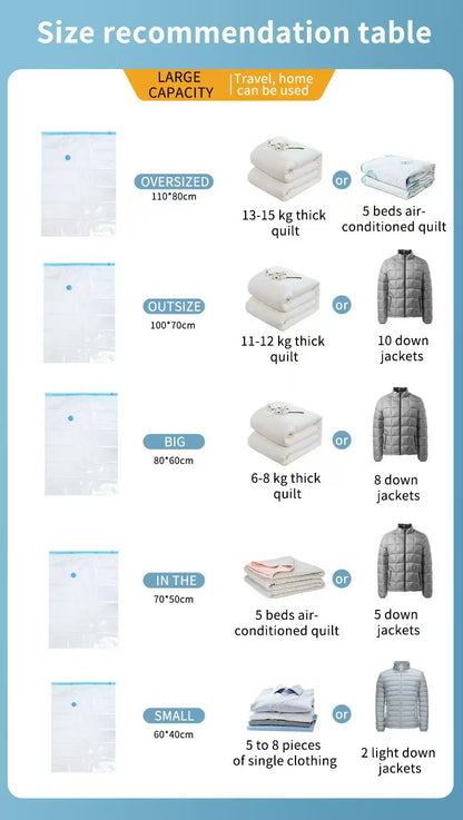 20 Pack Vacuum Storage Bags(2oversized,2out size, 4 big, 4 IN THE, 8 Small)