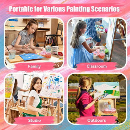 Upgraded Paint Brush Cleaner Tool,Brush Rinser Cup Painting Running Water Circulation Art Supplies