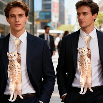 Men's Cat Patterned Ties