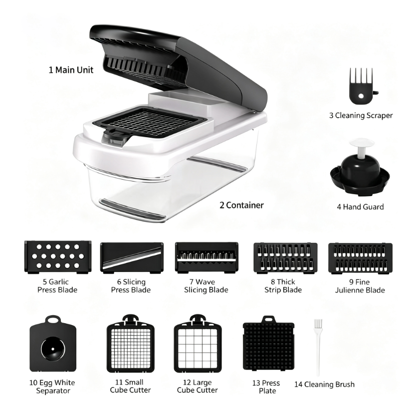 Multifunctional Food Chopper - Onion, Vegetable Slicer Dicer Cutter, Potato Cutter