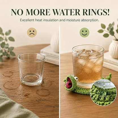 Crochet Lizard Coaster, 3D Amigurumi Handmade Animal Cup Mat-BUY 2 SAVE $11.9