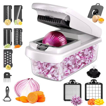 Multifunctional Food Chopper - Onion, Vegetable Slicer Dicer Cutter, Potato Cutter