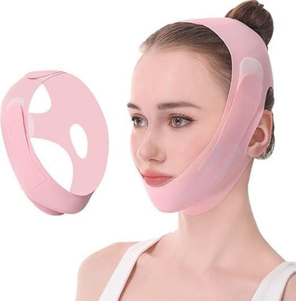 V Face Mask, Double Layer Silicone Face Slimming Bandage, Chin and Cheek Lift Belt(BUY MORE SAVE MORE)