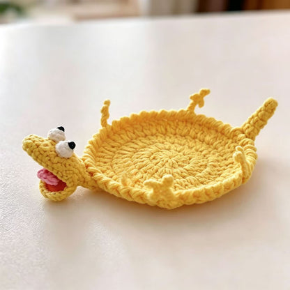Crochet Lizard Coaster, 3D Amigurumi Handmade Animal Cup Mat-BUY 2 SAVE $11.9