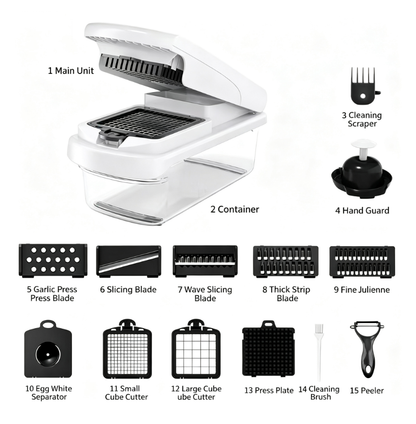 Multifunctional Food Chopper - Onion, Vegetable Slicer Dicer Cutter, Potato Cutter