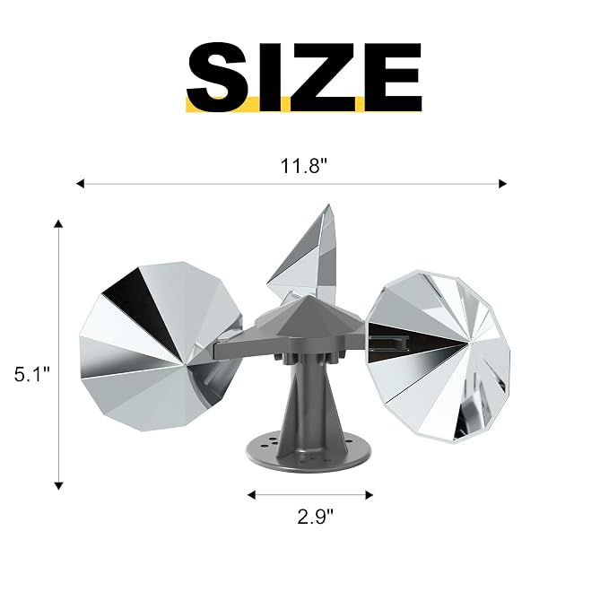 Bird Scare Reflective Device, Bird Reflector with Plastic Base for Outside