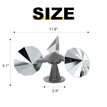 Bird Scare Reflective Device, Bird Reflector with Plastic Base for Outside