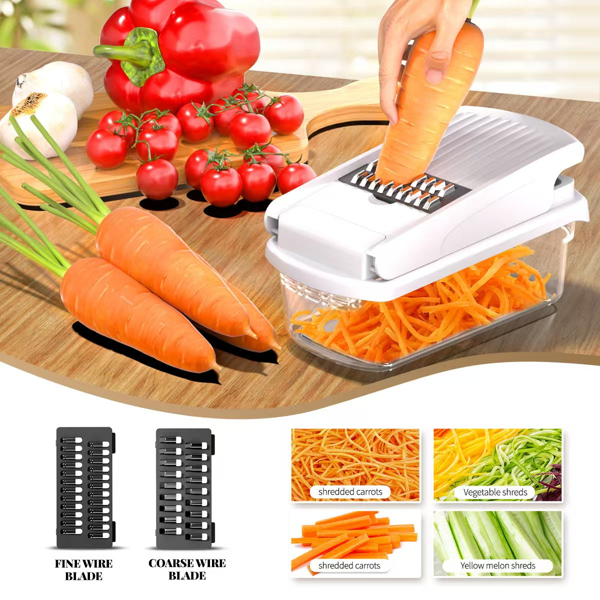 Multifunctional Food Chopper - Onion, Vegetable Slicer Dicer Cutter, Potato Cutter