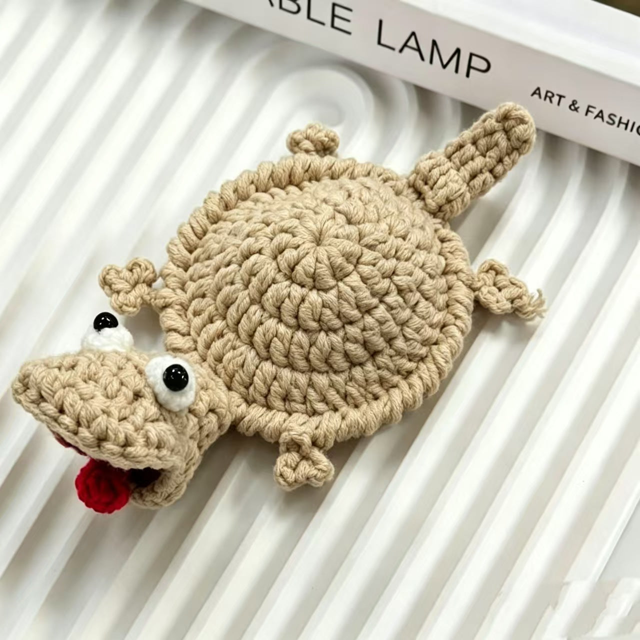 Crochet Lizard Coaster, 3D Amigurumi Handmade Animal Cup Mat-BUY 2 SAVE $11.9