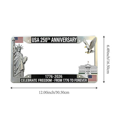 250th Anniversary Commemorative License Plate Frame, Fits Standard (1pc)