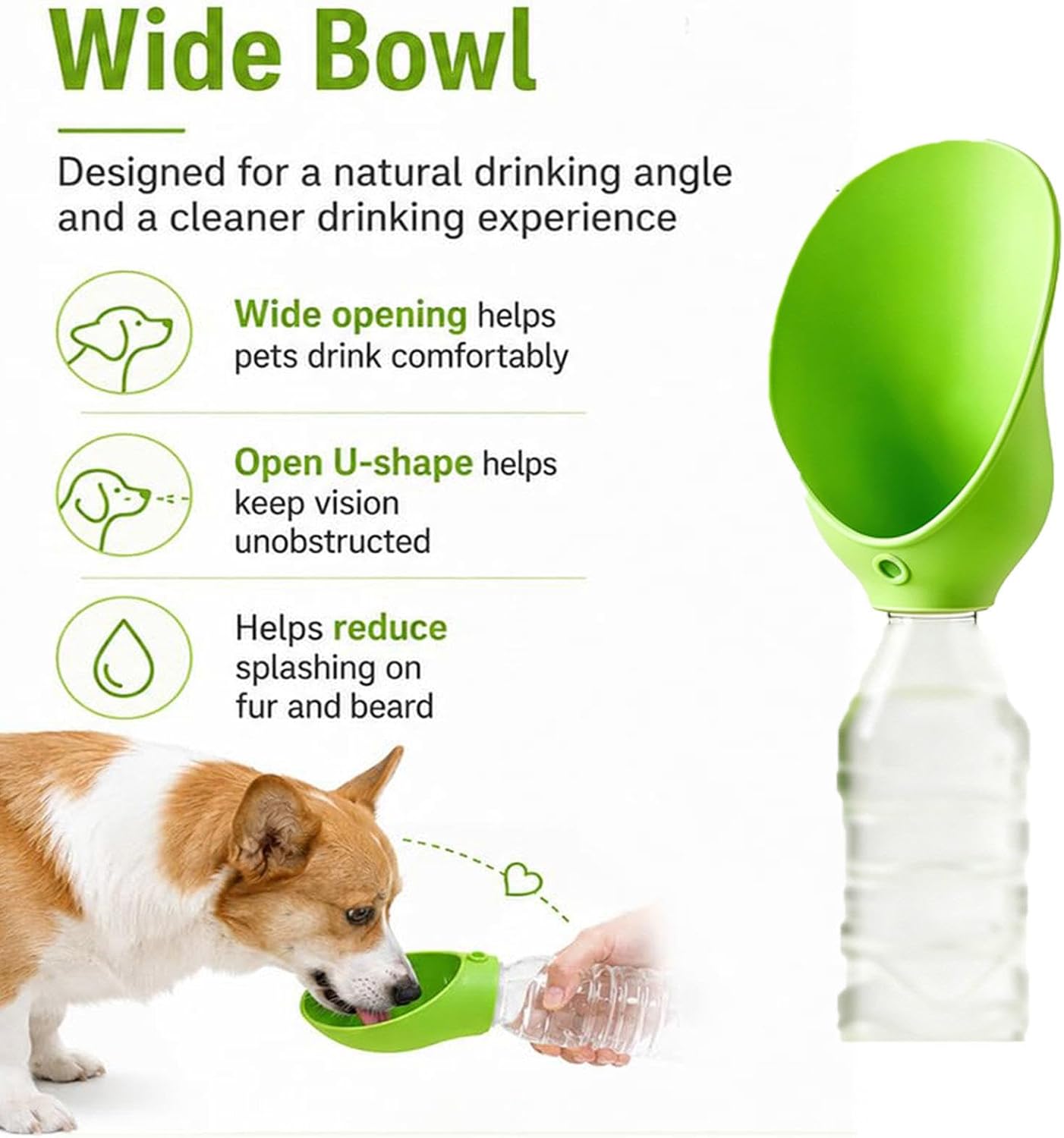 🐾Portable Dog Water Bottle Adapter, Leak-Proof Pet Water Drinking Spout