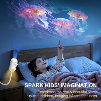 Galaxy Projector Night Light,USB Power Light with  Sliding Projection Films,Adjustable Brightness 360° Rotating Design for Car and Home Decoration