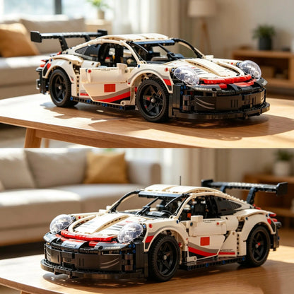 20 inches car building set, 1580 pieces, Race Car Model Kit - Building Set for Adults, Ages 18+ with Realistic Features - Gift for Birthdays #Summervibes