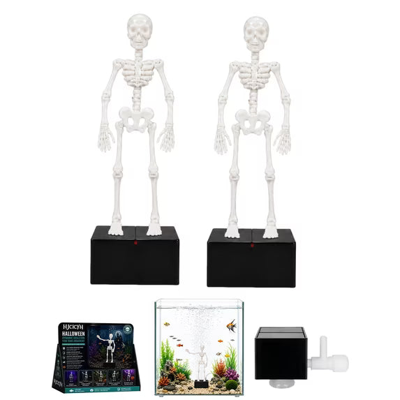 Funny Skeleton Water Wheel Aquarium Ornament