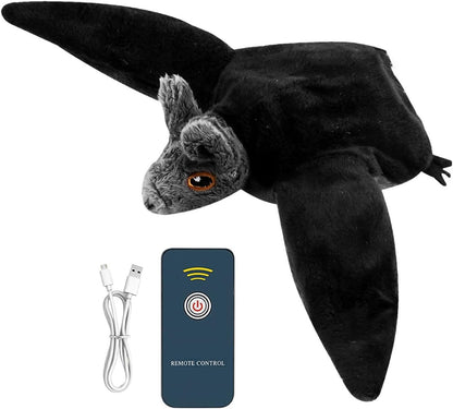 Interactive Cat Toy - Intelligent Flapping Bat with Catnip - Vivid Chirping, 3 Modes, Beating Wings Toys, Halloween Cat Exercise Toys for Indoor Cats