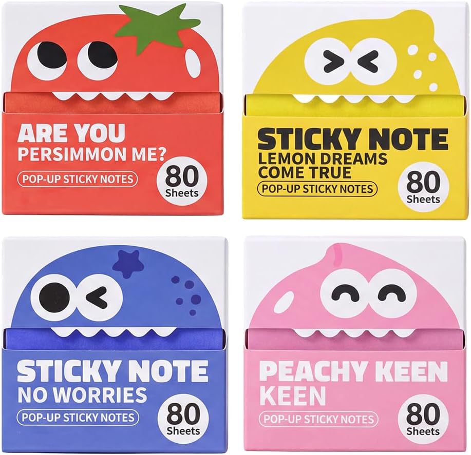 Glitter Sticky Notes, 3x3 Inch Transparent Pull Out Sticky Notes| Clear Translucent Self-Adhesive Sticky Notes for Back to School & Office Supplies