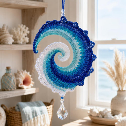Ocean Wave Crochet Wind Spinner DIY Kit,Spiral Ocean Wave Wind Spinner DIY Crochet Kit(BUY MORE SAVE MORE)