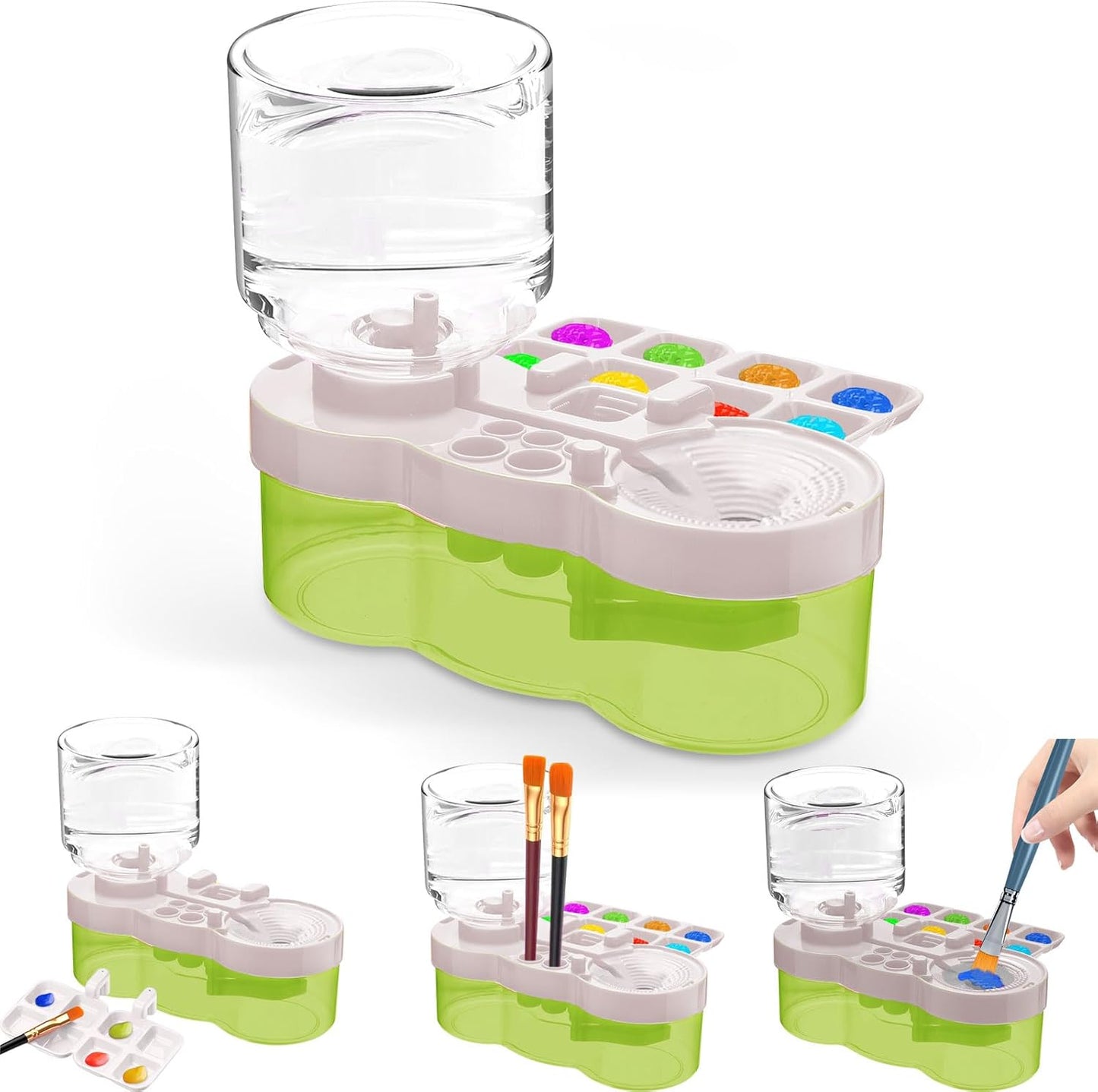 Upgraded Paint Brush Cleaner Tool,Brush Rinser Cup Painting Running Water Circulation Art Supplies