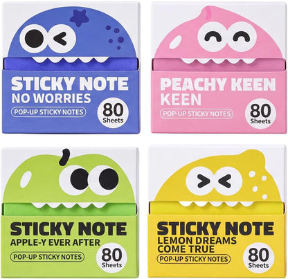 Glitter Sticky Notes, 3x3 Inch Transparent Pull Out Sticky Notes| Clear Translucent Self-Adhesive Sticky Notes for Back to School & Office Supplies