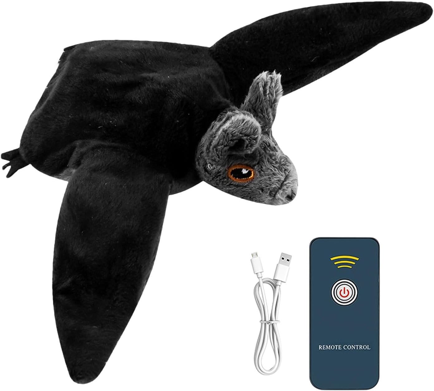 Interactive Cat Toy - Intelligent Flapping Bat with Catnip - Vivid Chirping, 3 Modes, Beating Wings Toys, Halloween Cat Exercise Toys for Indoor Cats