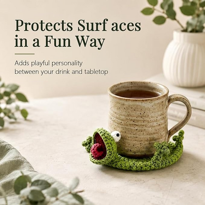 Crochet Lizard Coaster, 3D Amigurumi Handmade Animal Cup Mat-BUY 2 SAVE $11.9