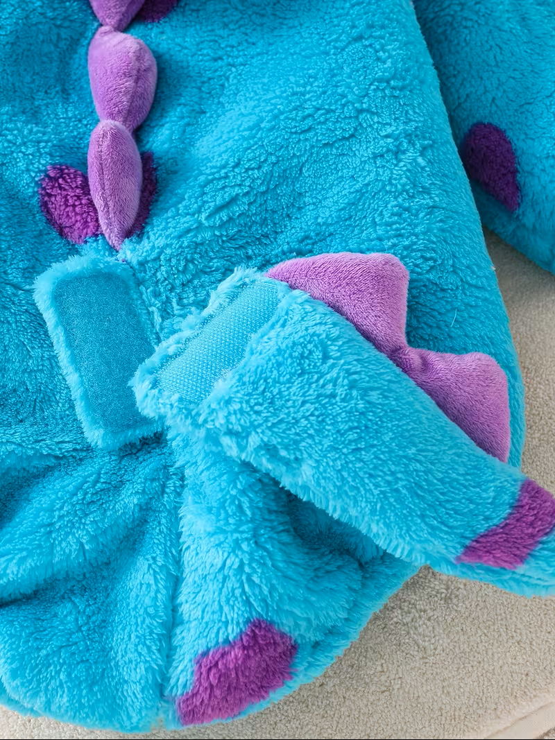 Cozy Monster-Ultra‑soft fleece baby monster costume romper