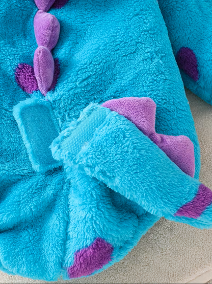 Cozy Monster-Ultra‑soft fleece baby monster costume romper