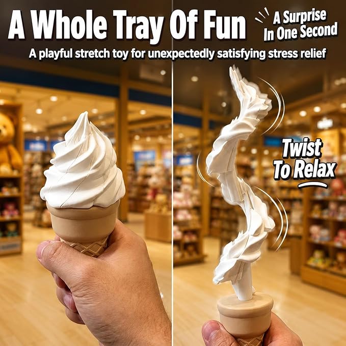 3D Printed Ice Cream Spiral Telescopic Sword