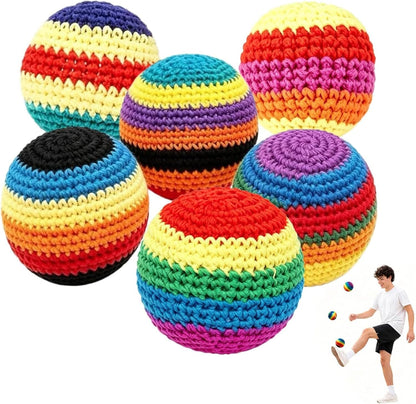 6-Pack Footbag Sack Set – Soft Kick Sack Balls for Adults & Beginners(BUY MORE SAVE MORE)