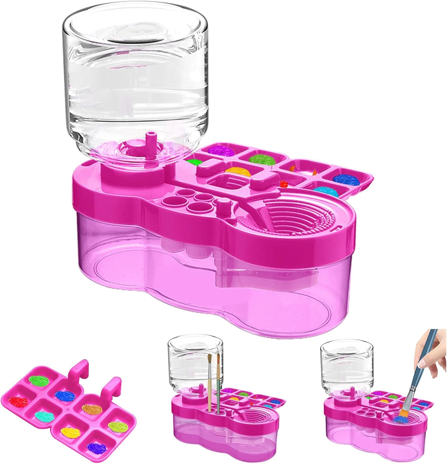Upgraded Paint Brush Cleaner Tool,Brush Rinser Cup Painting Running Water Circulation Art Supplies
