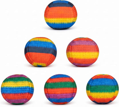 6-Pack Footbag Sack Set – Soft Kick Sack Balls for Adults & Beginners(BUY MORE SAVE MORE)
