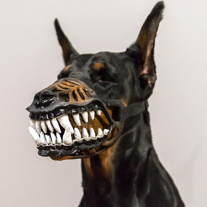 Scary Werewolf Dog Muzzle with LargeTeeth,Hilarious Costume for Halloween