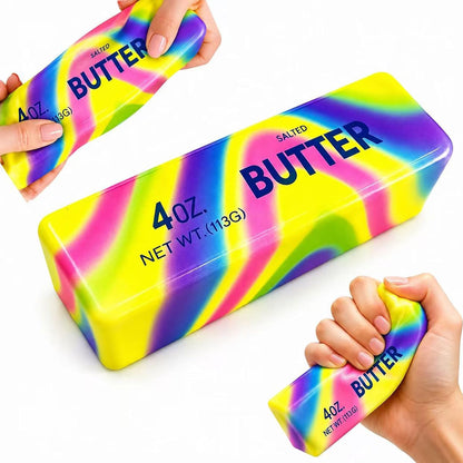 Butter Squishy,Squeeze Toys,Soft Novelty Toy,Realistic Butter Stick Fidget,Slow Rising Soft Stress Toy for Adults Stress Relief & Anxiety Relief