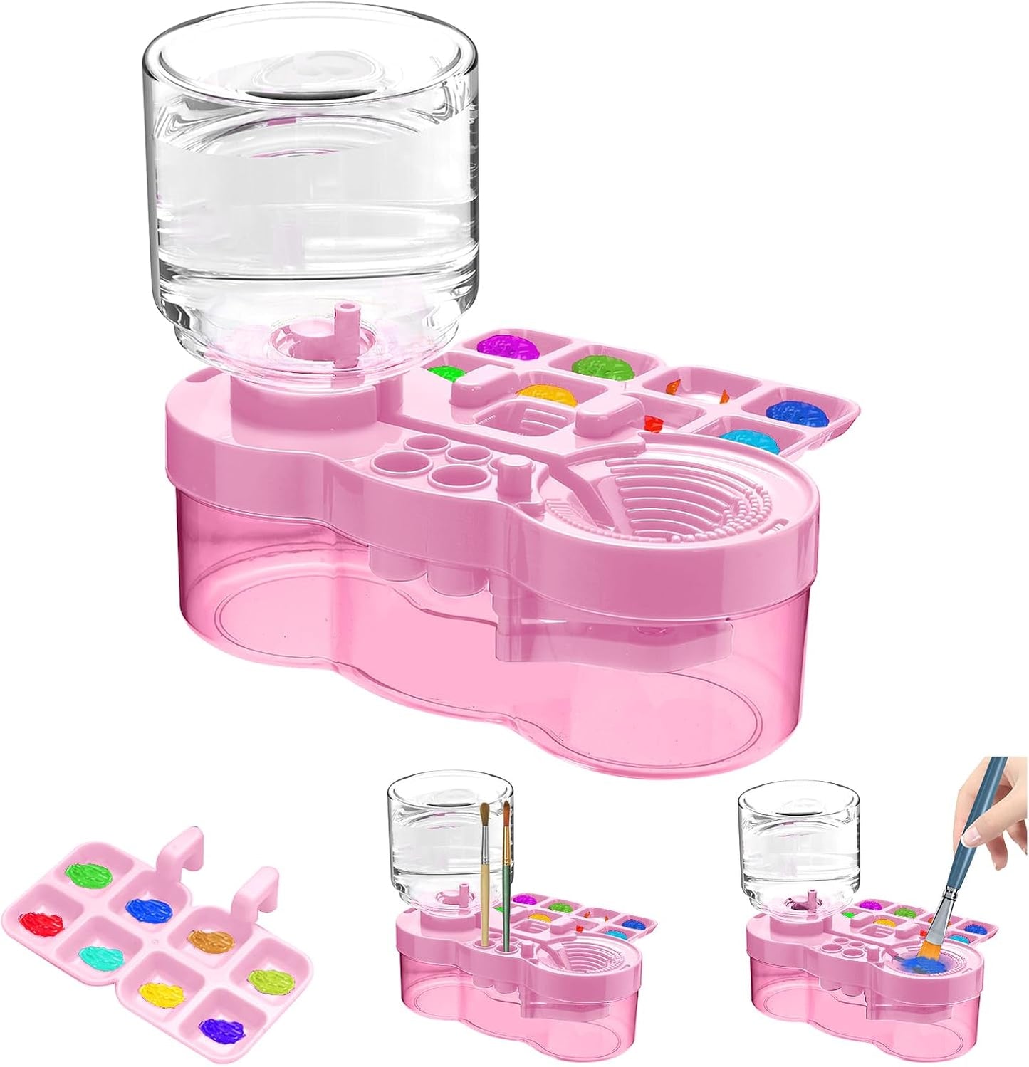 Upgraded Paint Brush Cleaner Tool,Brush Rinser Cup Painting Running Water Circulation Art Supplies