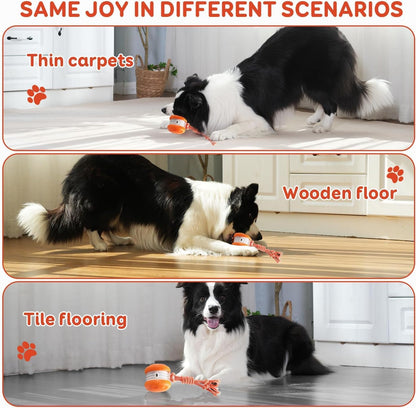 Interactive Dog Ball,Random Path Electric Moving Dogs Toy with Rope