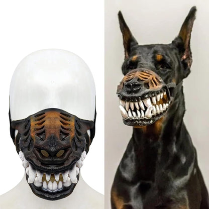 Scary Werewolf Dog Muzzle with LargeTeeth,Hilarious Costume for Halloween
